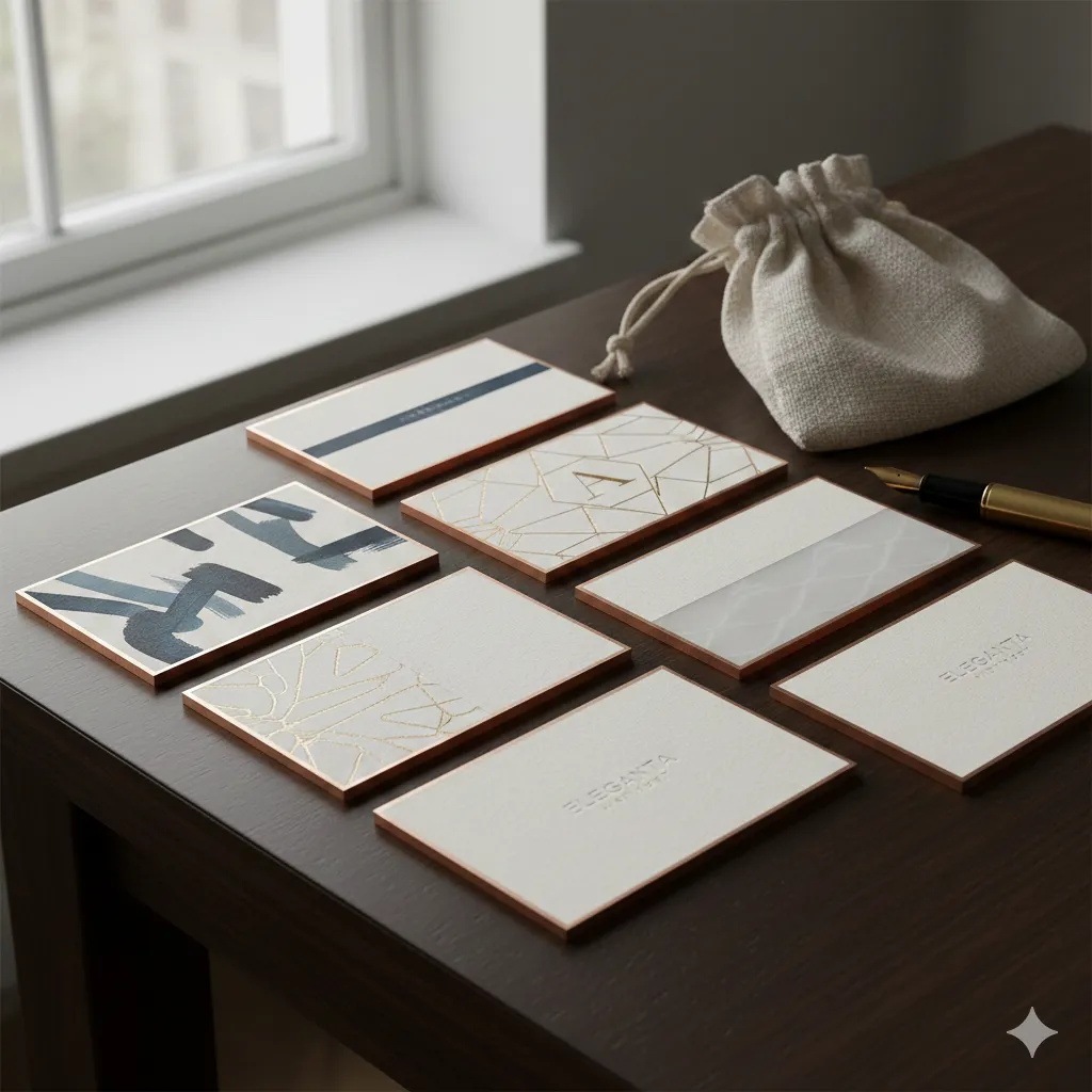 Eleganta visitkort med modern design och högkvalitativt papper